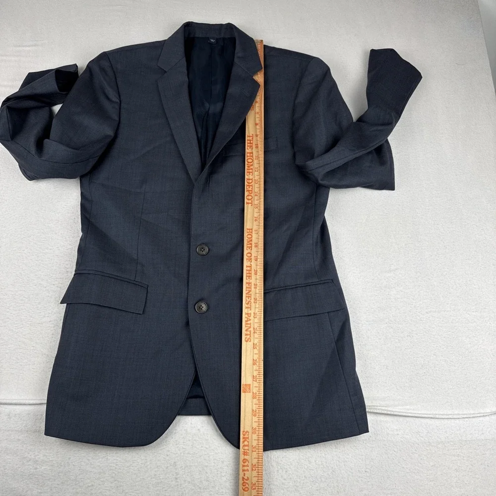 J Crew Thompson Mens Navy blazer Sport Coat  38R Wool Preppy Business Office